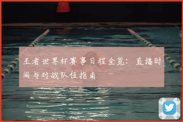 王者世界杯赛事日程全览：直播时间与对战队伍指南